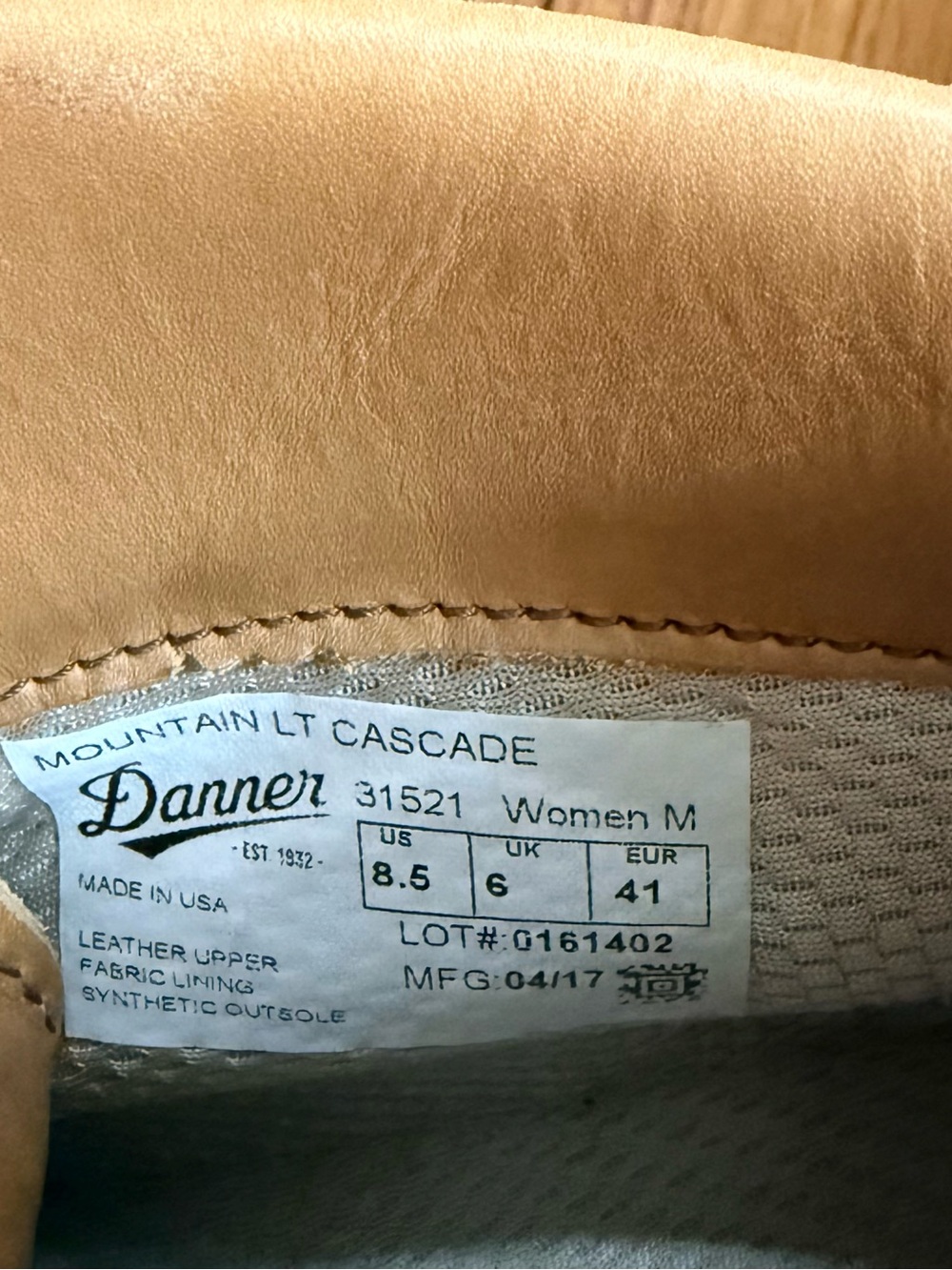 Danner Mountain Light Cascade Women’s Boots Brown Red - Size 8.5 - Picture 5 of 5